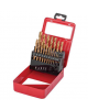 Set 19 burghie HSS Titan 1 - 10 mm in cutie de metal Raider